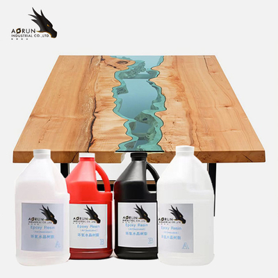 Mặt bàn quầy bar Nhựa sông Pha lê trong suốt Epoxy AB Keo trong suốt