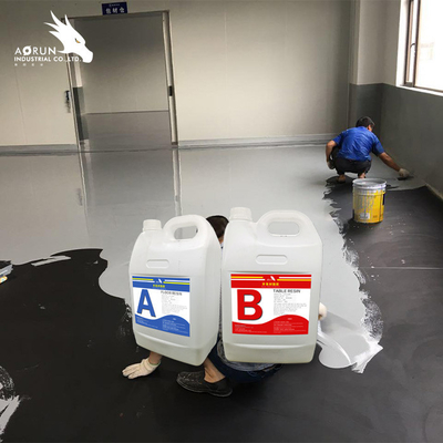 Tấm dán sàn 3D thủy tinh lỏng 3: 1 AB Tấm dán sàn 3D rõ ràng không màu