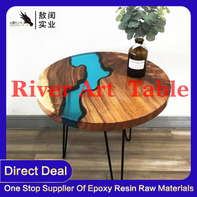 Bàn gỗ rắn chắc chắn Thiết kế bằng nhựa Epoxy Không có mùi Chống má hồng