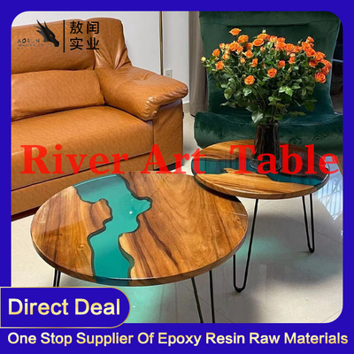 Bàn gỗ rắn chắc chắn Thiết kế bằng nhựa Epoxy Không có mùi Chống má hồng