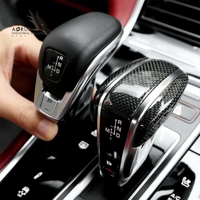 Nội Thất Cao Cấp Ô Tô Sợi Carbon Gear Tay Cầm Xe Dịch Chuyển Núm Cho Porsche Cayenne 2018-2022 Panamera 2017-2022