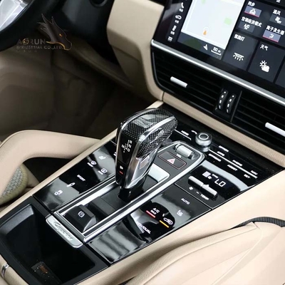 Nội Thất Cao Cấp Ô Tô Sợi Carbon Gear Tay Cầm Xe Dịch Chuyển Núm Cho Porsche Cayenne 2018-2022 Panamera 2017-2022