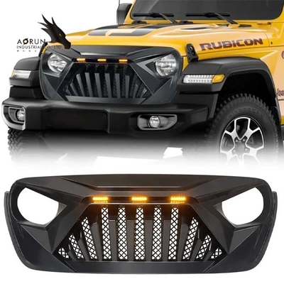 Lưới Tản Nhiệt Ô Tô Cho 2018-2022 Jeep Wrangler JL ABS Cá Mập Nướng Trước Dạng Lưới Tản Nhiệt Màu Đen Bóng Hoa Kỳ Có Hàng