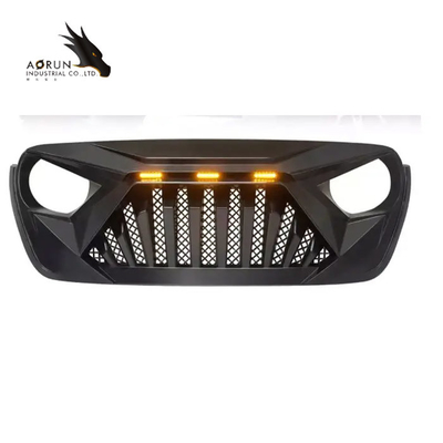 Lưới Tản Nhiệt Ô Tô Cho 2018-2022 Jeep Wrangler JL ABS Cá Mập Nướng Trước Dạng Lưới Tản Nhiệt Màu Đen Bóng Hoa Kỳ Có Hàng