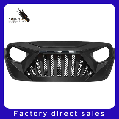 Lưới Tản Nhiệt Ô Tô Cho 2018-2022 Jeep Wrangler JL ABS Cá Mập Nướng Trước Dạng Lưới Tản Nhiệt Màu Đen Bóng Hoa Kỳ Có Hàng