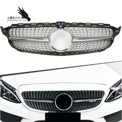 Lưới tản nhiệt cản trước xe hơi cho Mercedes Benz C Class W205 2014-2018 Lưới tản nhiệt kiểu kim cương