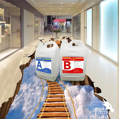 Sàn nhà để xe tự san phẳng 3D Epoxy 3: 1 AB Sơn phủ cách điện chất lỏng sơn tĩnh điện